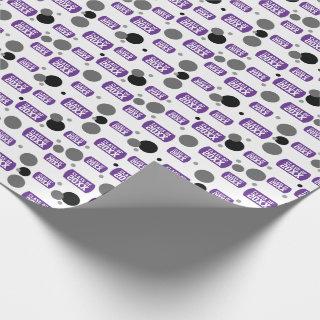 Purple "Class Of" Dog Tag and Dots Pattern