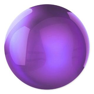 Purple Crystal Ball Classic Round Sticker