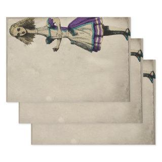 Purple Dress Tall Alice in Wonderland  Sheets