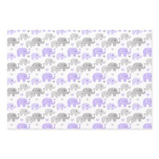Purple Elephant Baby Girl Shower  Sheets