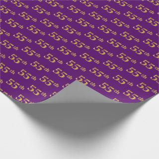 Purple, Faux Gold 55th (Fifty-Fifth) Event