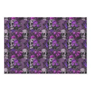 Purple Floral Skulls  Sheets