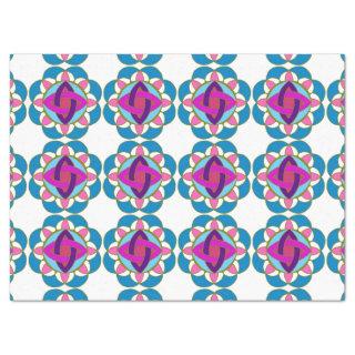 Purple Fuchsia Blue Pink Teal  Mandala Decoupage Tissue Paper