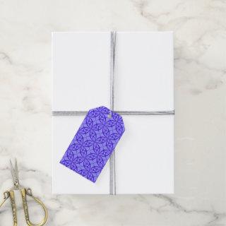 Purple geometric circles gift tag
