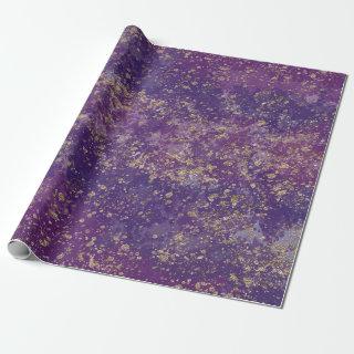 Purple & Gold Splatter Glam Modern