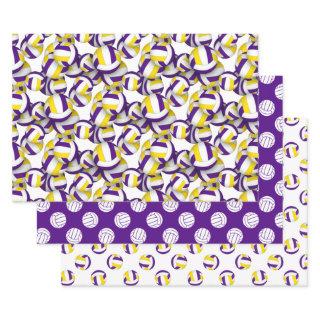 purple gold sports coordinating colors volleyball   sheets