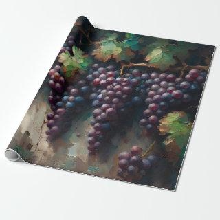 Purple Grapes on the Vine Oil Painting