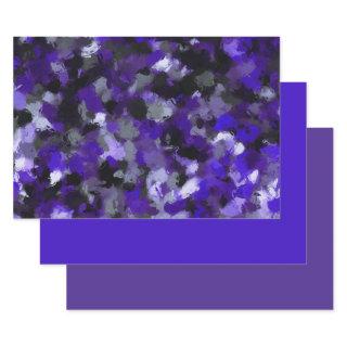 Purple, Gray, Black and Blue Abstract  Sheets