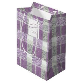 Purple Green Christmas Pattern#7 ID1009 Medium Gift Bag