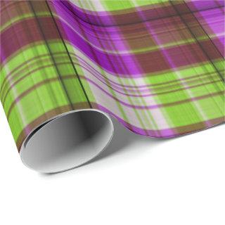 Purple Green Tones Plaid Check Pattern