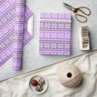 Purple Lavender Snowflake Knit Sweater Pattern