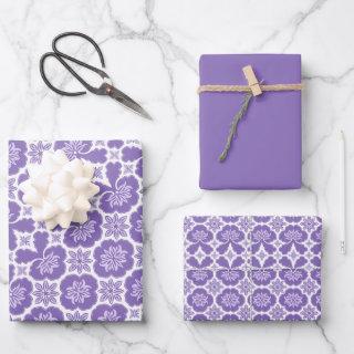 Purple, Lilac & White Moroccan Pattern  Sheets