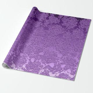 Purple Mauve Color Floral Print Succulent Pattern