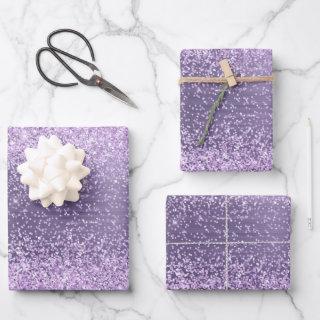 Purple Metallic Glitter Sparkle Pattern  Sheets