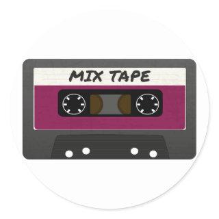Purple Mix Tape - 80s And 90s Retro Inspired Gift Classic Round Sticker