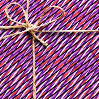 Purple Moiré Stripes - Optical illusion - Abstract