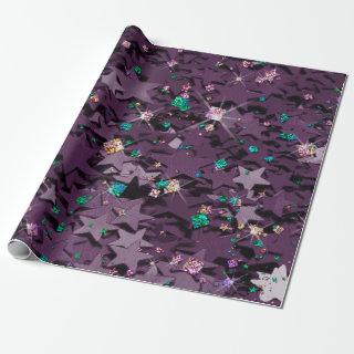 Purple & Multi-Colored Sparkly Stars