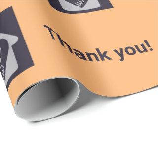 Purple & Orange Custom Logo & Thank You Wrapping P