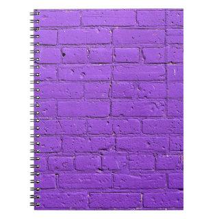 Purple Painted Brick Wall Notebook