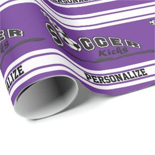 Purple Personalize Soccer