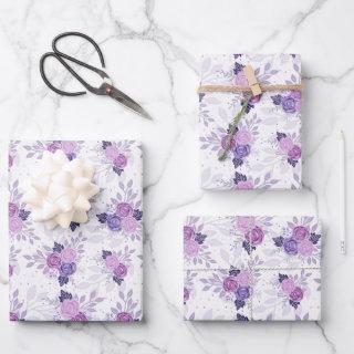 Purple Pink Floral Elegant Feminine Flowers  Sheets