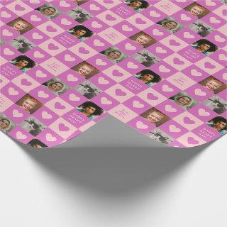 Purple Pink Heart Checkerboard Photos Valentine
