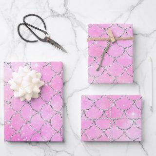 purple pink mermaid glitter sparkle sequin     sheets