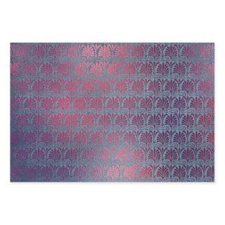 Purple Pink Metallic Art Deco Fans  Sheets
