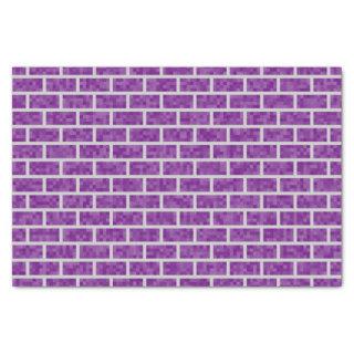 Purple Pixelated Look Bricks Pattern Tissue Paper