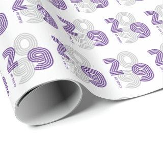 Purple Retro Big Numbers Class of