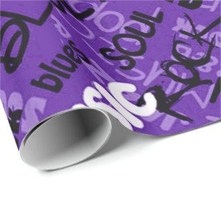 Purple Rock Pop R & B Music Text