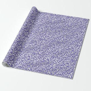 Purple Silver Leopard Print
