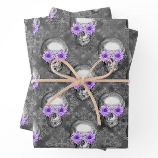 Purple Skulls and Sunflower Series Design 3    Sheets