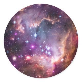 Purple Small Magellanic Cloud Classic Round Sticker