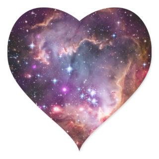 Purple Small Magellanic Cloud Heart Sticker