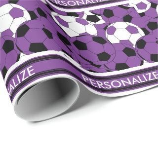 Purple Soccer Ball Collage