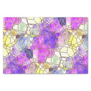 Purple Stained Glass Mosaic Decoupage Tissue Paper