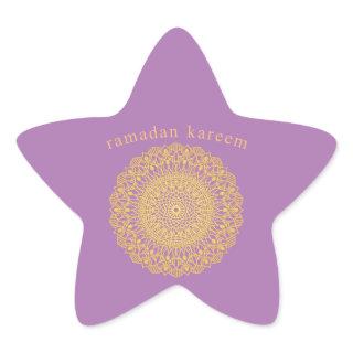 purple star ramadan kareem star sticker