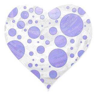 Purple Sun Polka Dot Heart Sticker