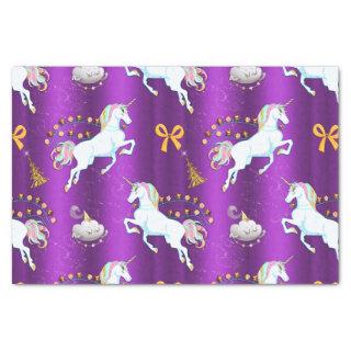 Purple Unicorn Christmas Tissue Paper