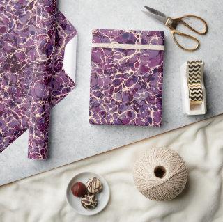 Purple Vintage Marbled Paper