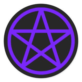 Purple Violet Black Pentacle Solid Sticker