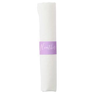 Purple Violet & Custom White Script Napkin Bands