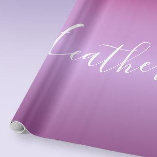 Purple Violet & Custom White Script