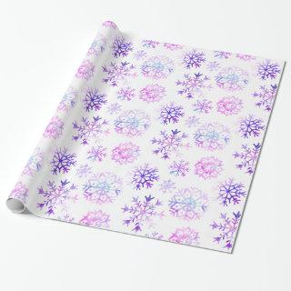 Purple Watercolor Snowflake Christmas Design