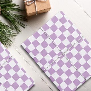Purple White Checkered Pattern  Sheets