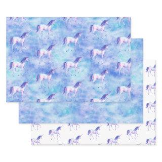 Purple White Unicorn  Sheets