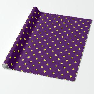 Purple with Yellow Stars