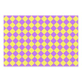 Purple Yellow Checker Diamond Pattern  Sheets