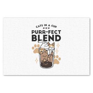 Purr-fect Blend: Cat and Coffee Art for Pet Lovers Tissue Paper
